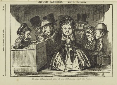 If Patience Had Disappeared All Over the World One Would Surely Find It Again at a Bus Station in Paris by Honoré Daumier